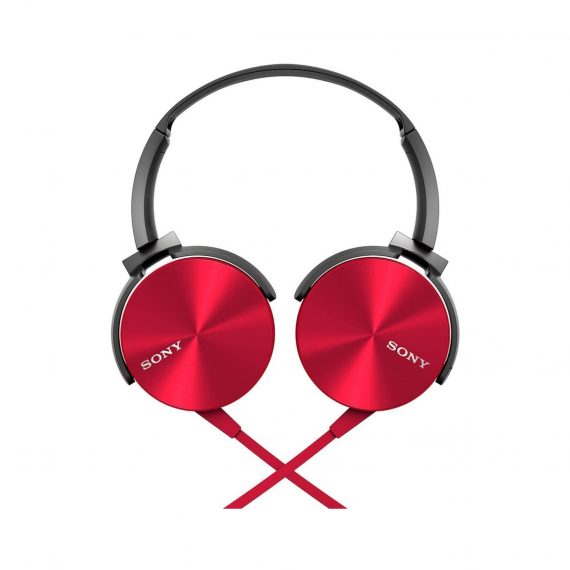 Sony MDR-XB450AP Wired Headphone, Red