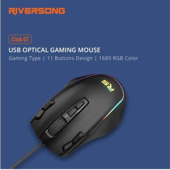 RiverSong click GT wired optical mouse 🖱 control