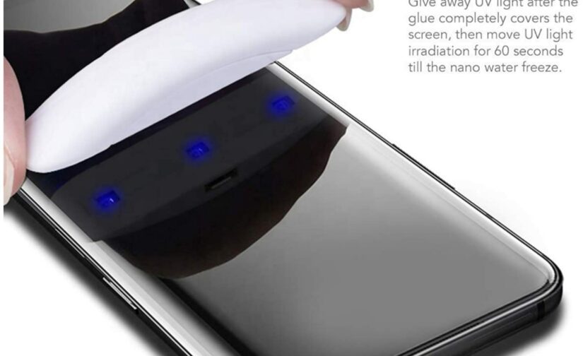 OnePlus 8 Tempered Glass | oneplus 8 screen protector Advanced Border-less Full Edge to Edge UV Screen Protector with installation kit for Oneplus 8 51% off