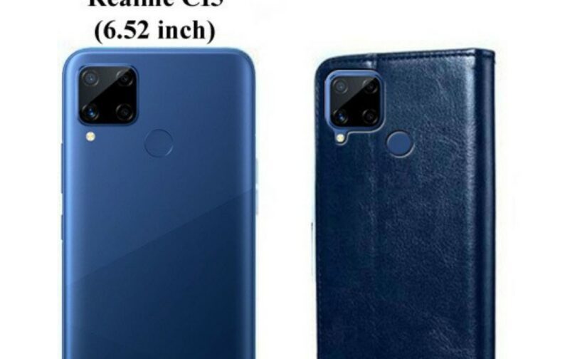 Realme C15 flip Cover / Realme C15 Book Pouch