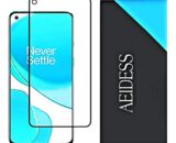 aeidess tempered glass for oneplus 8t (black) full screen coverage [edge to edge full screen coverage] with easy installation kit