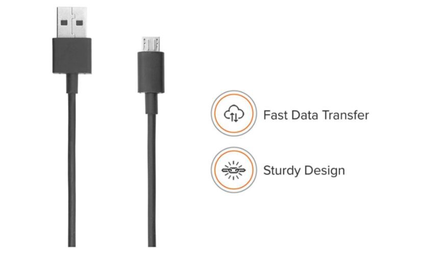 Redmi/Poco/ Mi Micro USB Cable (120cm, USB Type A, Black)