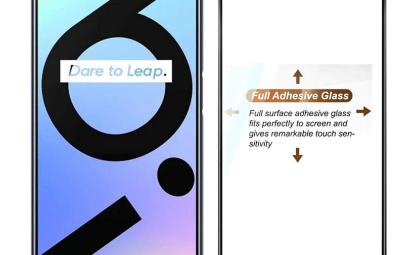 Tempered Glass for Realme 6i (Black) Edge to Edge Full Screen Coverage with easy installation kit