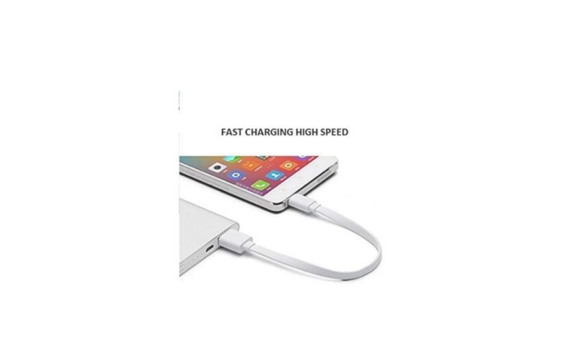 inbase Type C Data/Charging Cables Fast Charging Power Bank Cable for Android Smartphones, Short Small Mini Round Cable, Charge & sync 2.4A (White) Pack of 1 Fast Charging Short Cable for Electronic divices.