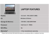 Lenovo Ideapad S145 7th Gen Intel Core i3 15.6-inch FHD Thin and Light Laptop (4GB/1TB HDD/Windows 10/Textured Black/1.85Kg)81VD002YIN