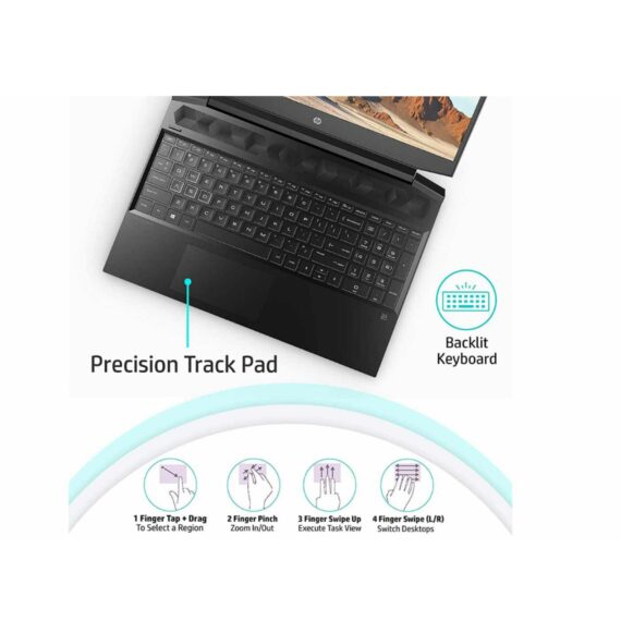 HP Pavilion Gaming Ryzen 5 Quad Core Windows 10 Laptop 15-Ec0100AX (8GB RAM, 1TB HDD, 15.6 Inch, Shadow Black, 1.98 Kg)