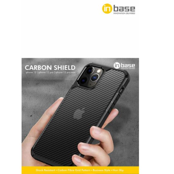 Inbase Carbon Shield Back Case For IPhone 12 / IPhone 12 Pro(Black)