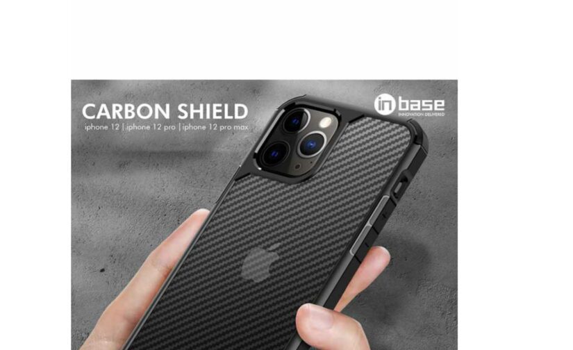 Inbase Carbon Shield Back Case For IPhone 12 / IPhone 12 Pro(Black)