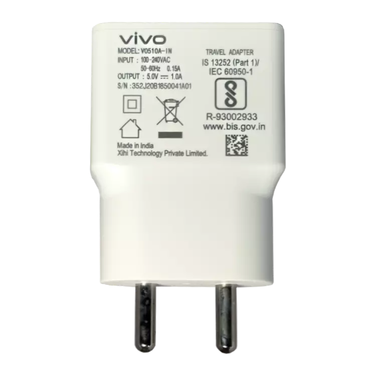 Vivo Original Power Adapter/Charger (9V~2A) | Compatible with V11 / V11i/ V11 Pro / V15 / V15 PRO/ Y17 / Z1 PRO